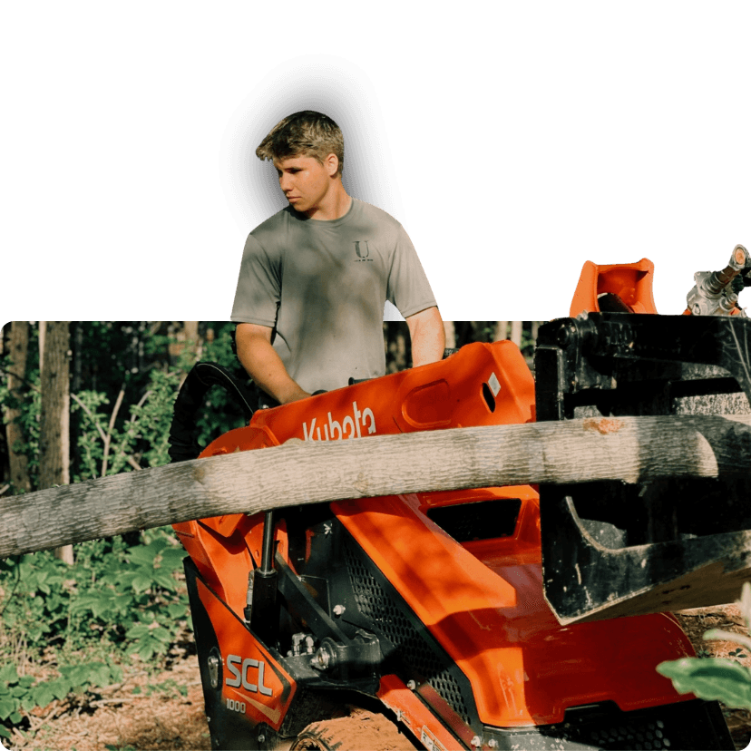 David Kravchenko operating a Kubota, supplied owner photograph